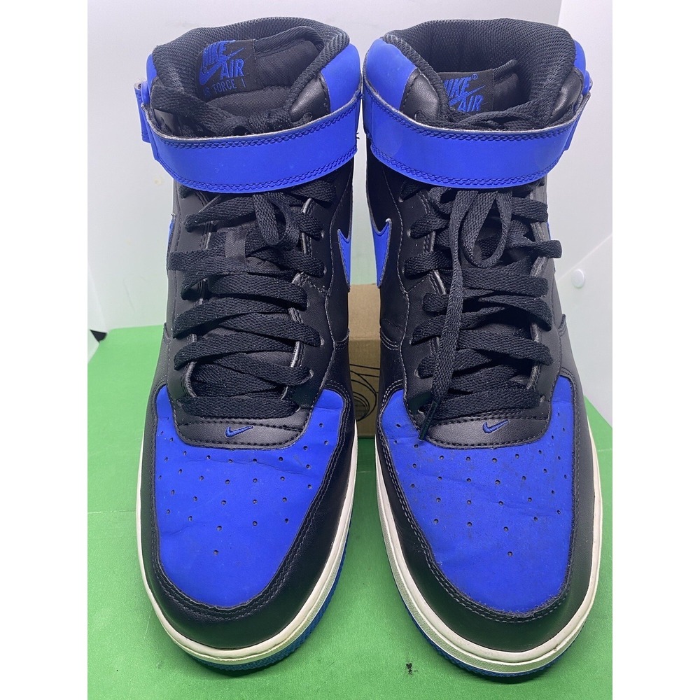 Nike Air Force 1 Mid 07 Game Royal Black Blue 315123-027 Mens Size 13